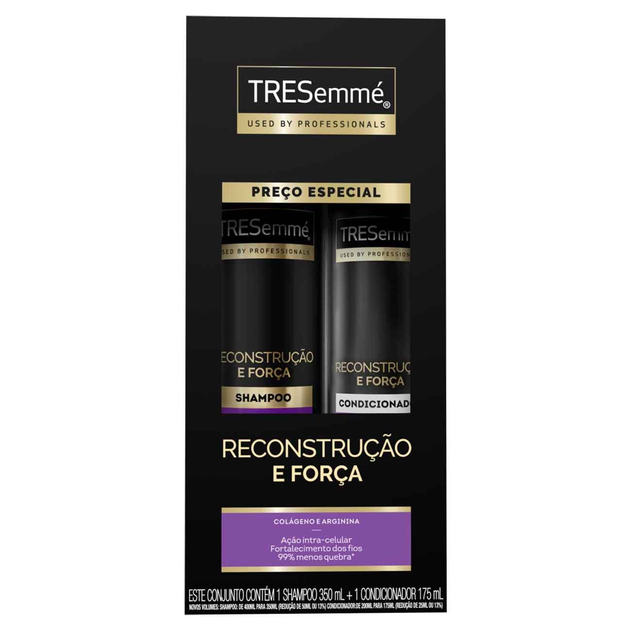 SHAMPOO TRESEMME 350ML + CONDICIONADOR 175ML RECONSTRUCAO E FORCA