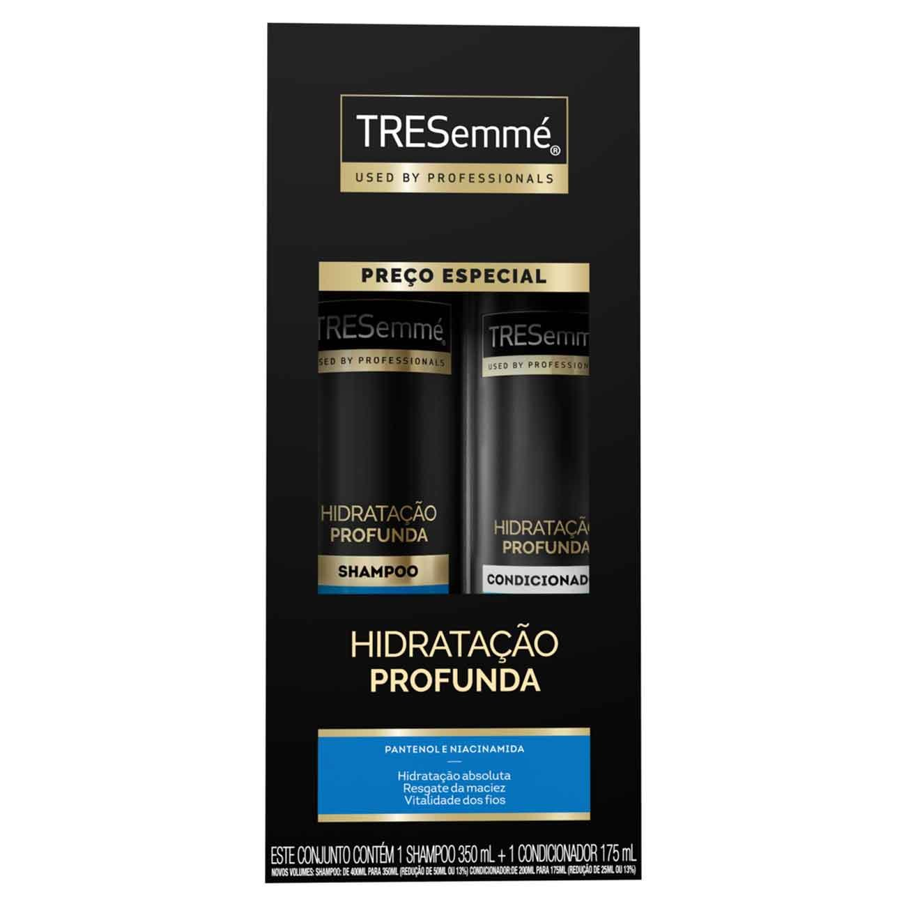 SHAMPOO TRESEMME 350ML + CONDICIONADOR 175ML HIDRATACAO PROFUNDA