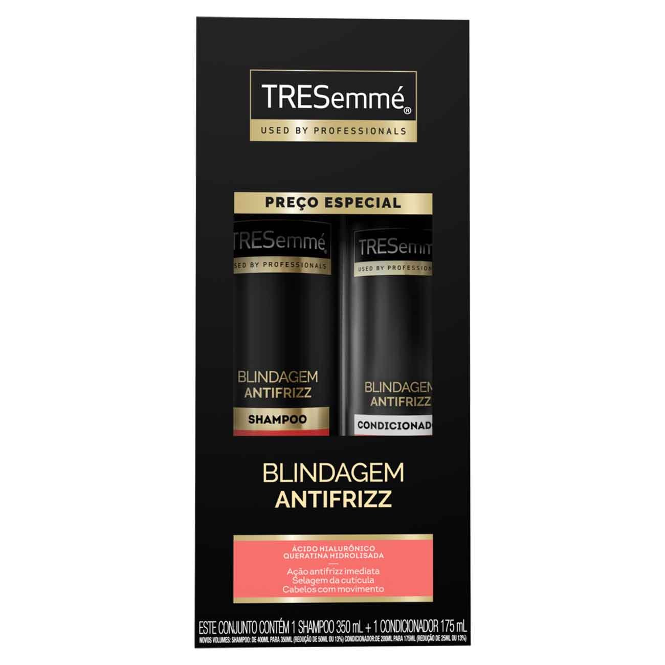 SHAMPOO TRESEMME 350ML + CONDICIONADOR 175ML BLINDAGEM ANTIFRIZZ