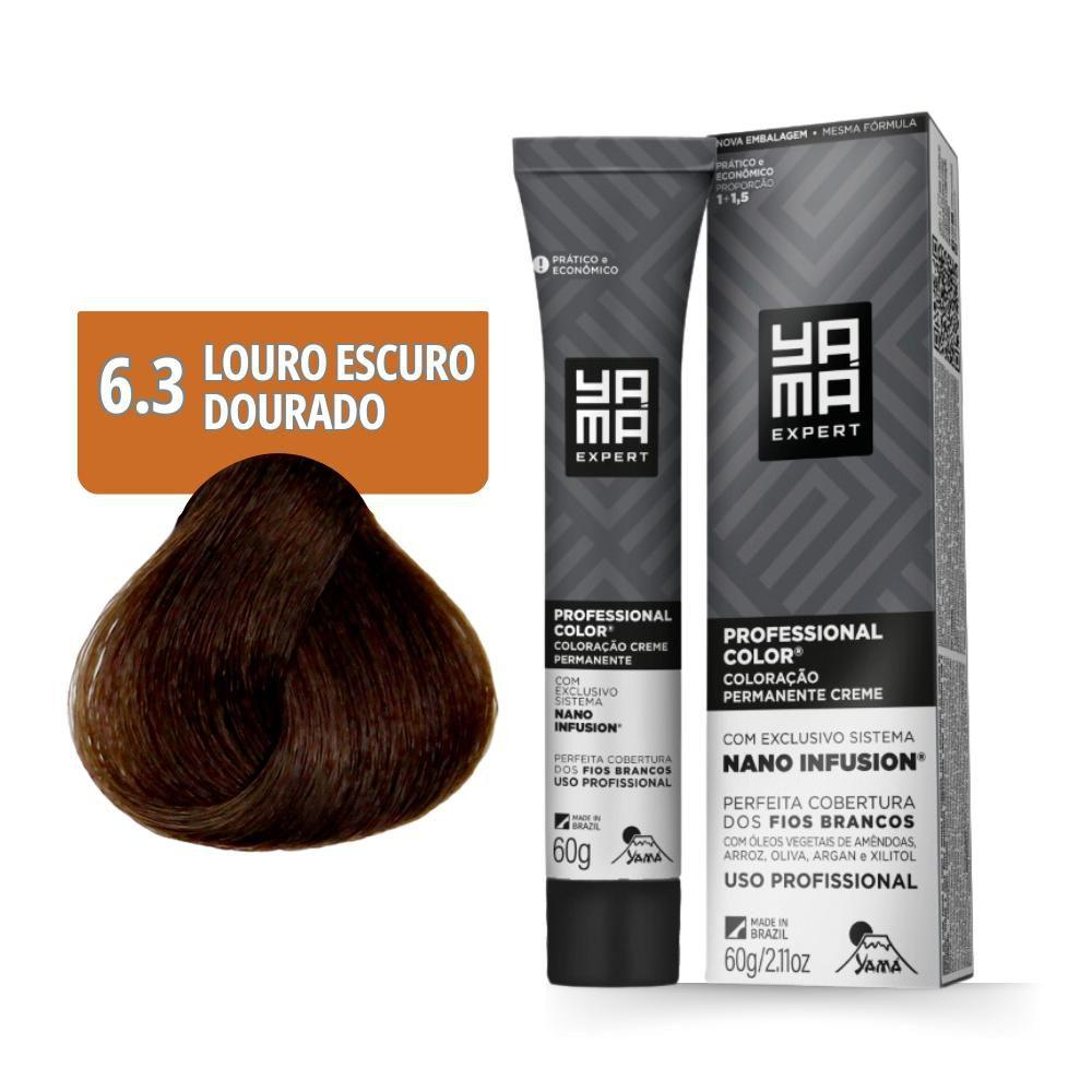 COLORACAO YAMA PROF NANO INFUSION 60G 6.3 LOURO ESCURO DOURADO