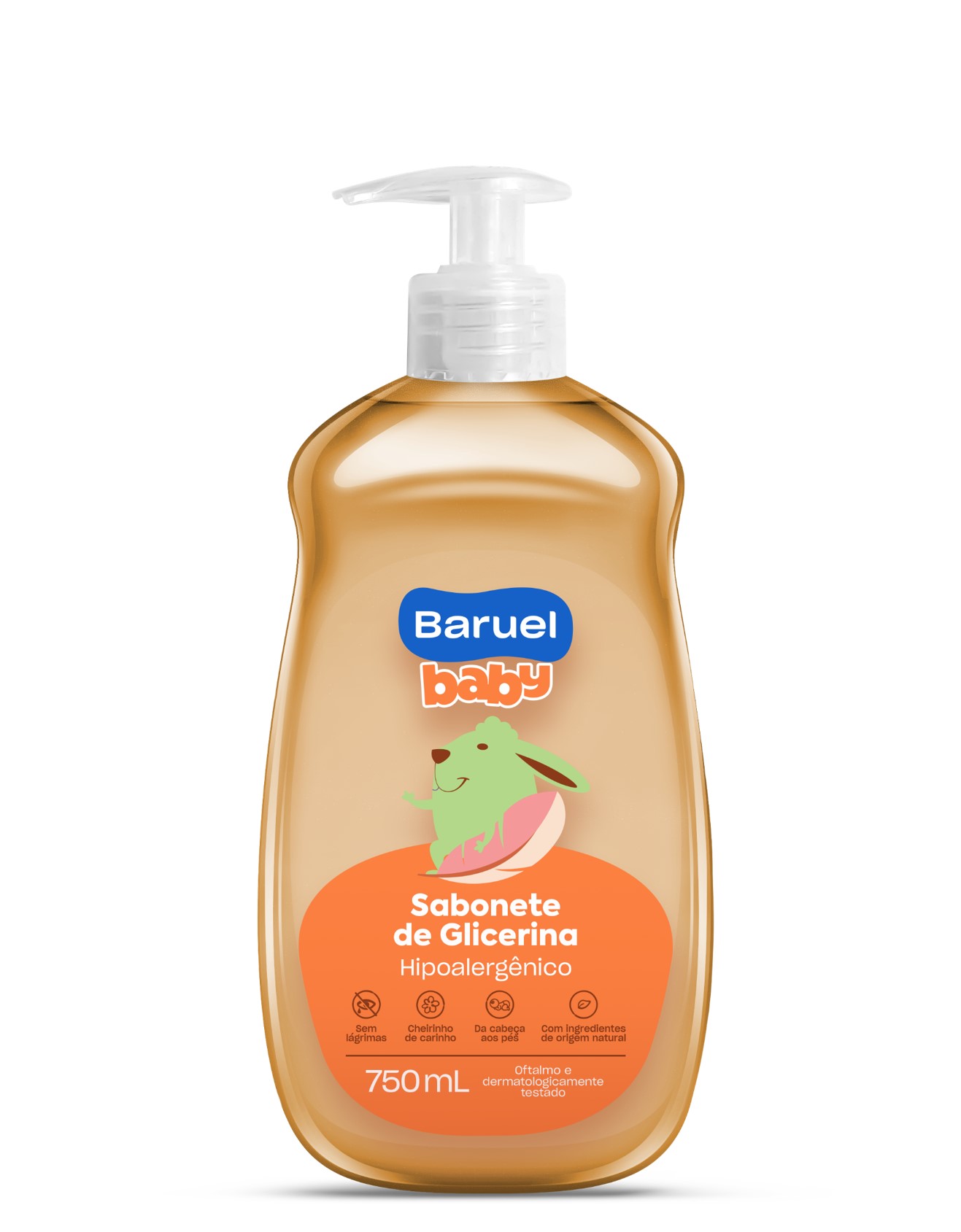 SABONETE LIQUIDO GLICERINADO BARUEL BABY 750ML