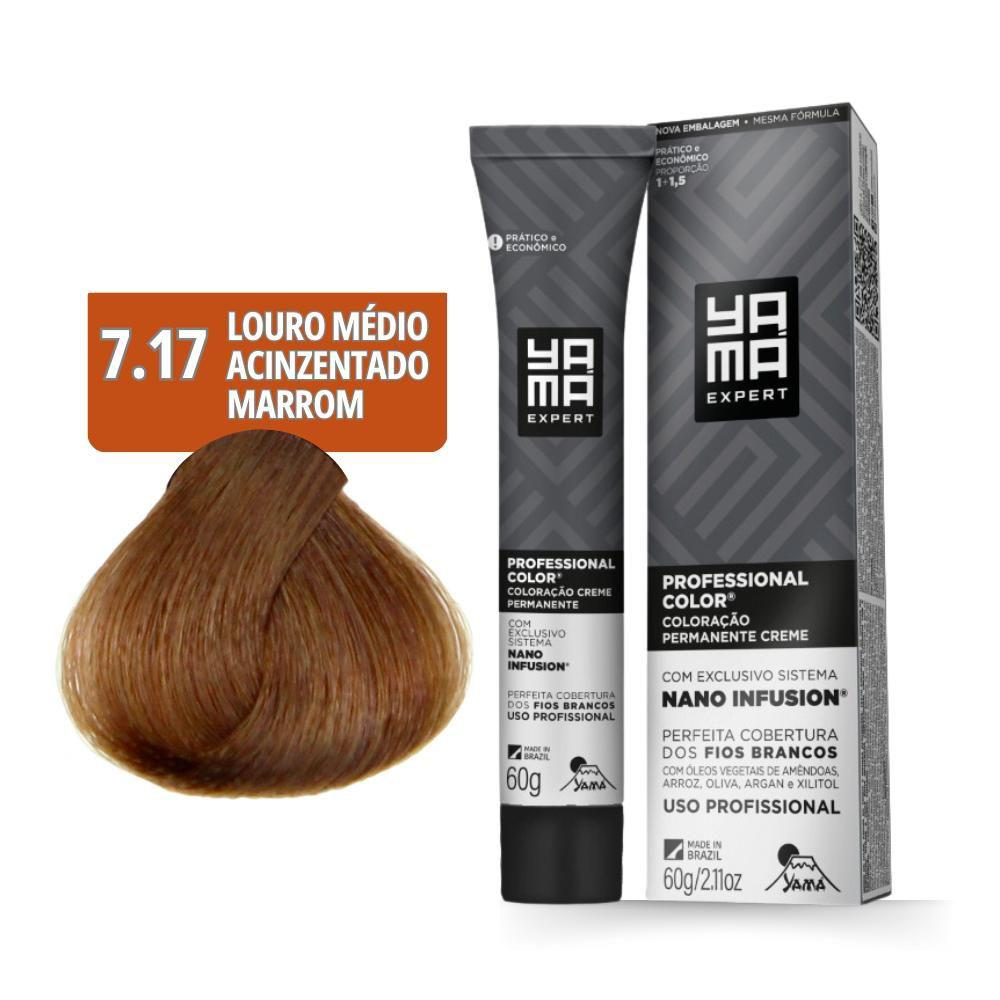 COLORACAO YAMA NANO INFUSION 7.17 LOURO MEDIO ACINZENTADO MARROM