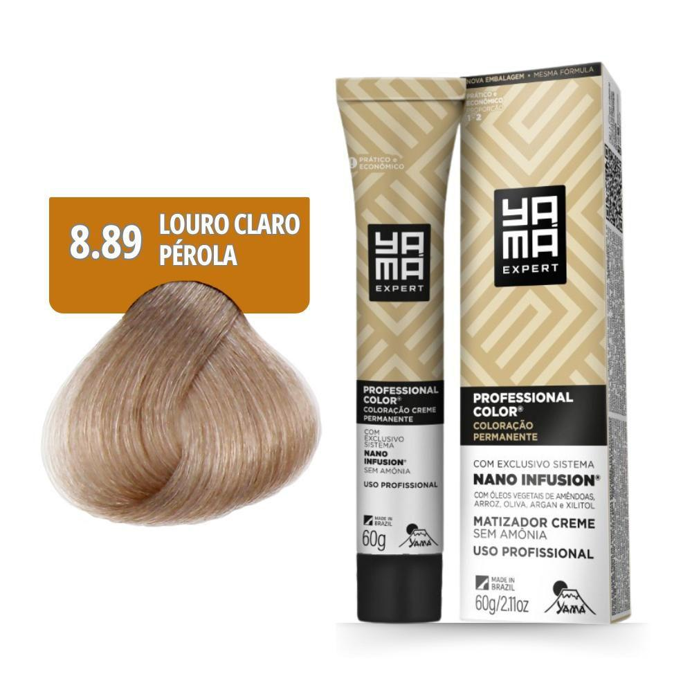 COLORACAO YAMA NANO INFUSION 8.89 SEM AMONIA LOURO CLARO PEROLADO