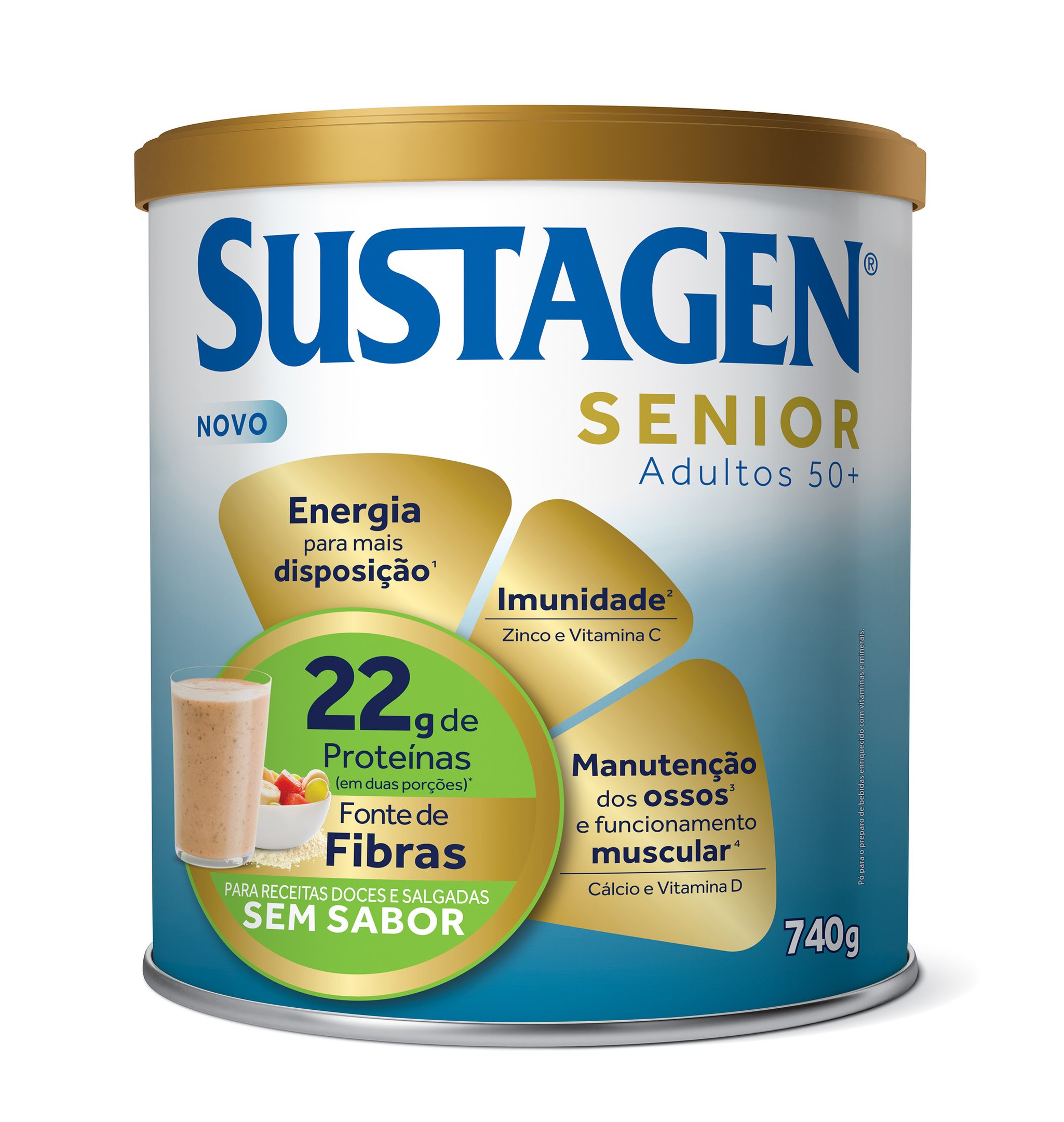 SUSTAGEN SENIOR ADULTO 50+ LATA 740G SEM SABOR