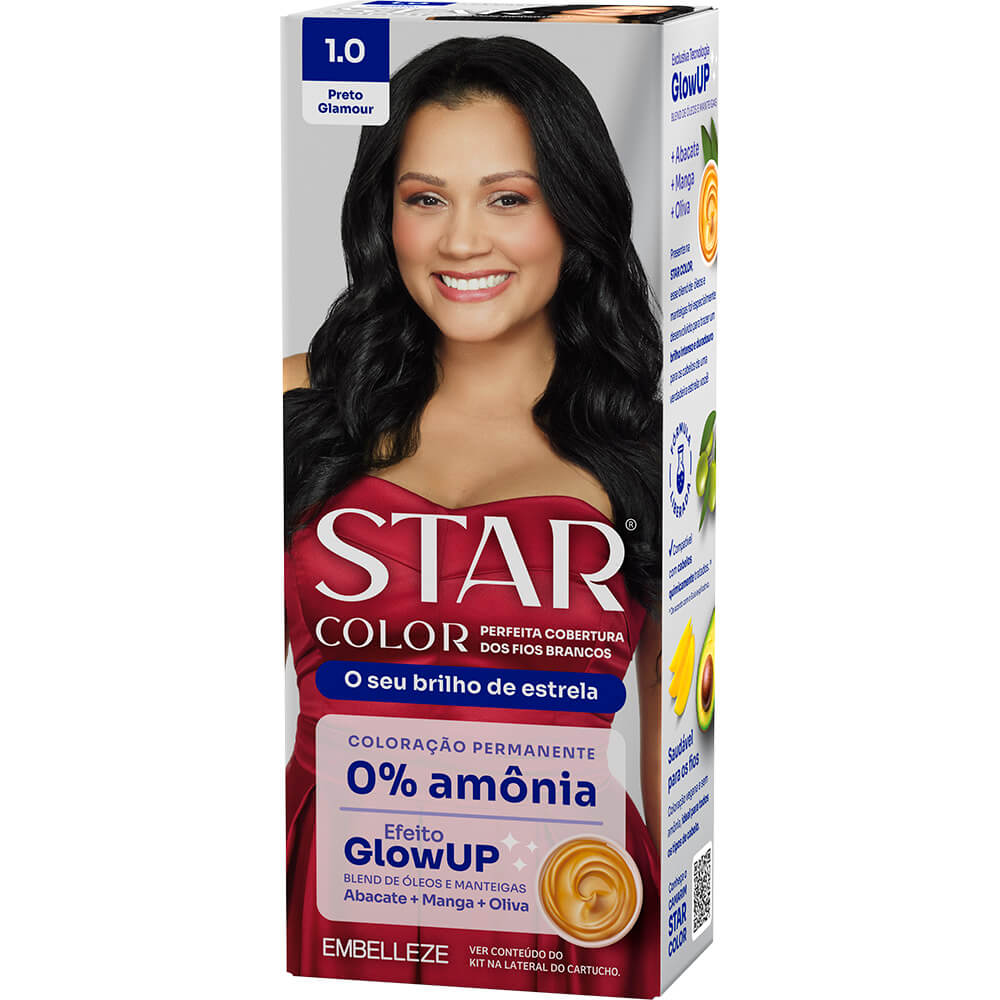 COLORACAO STAR COLOR SEM AMONIA 1.0 PRETO GLAMOUR