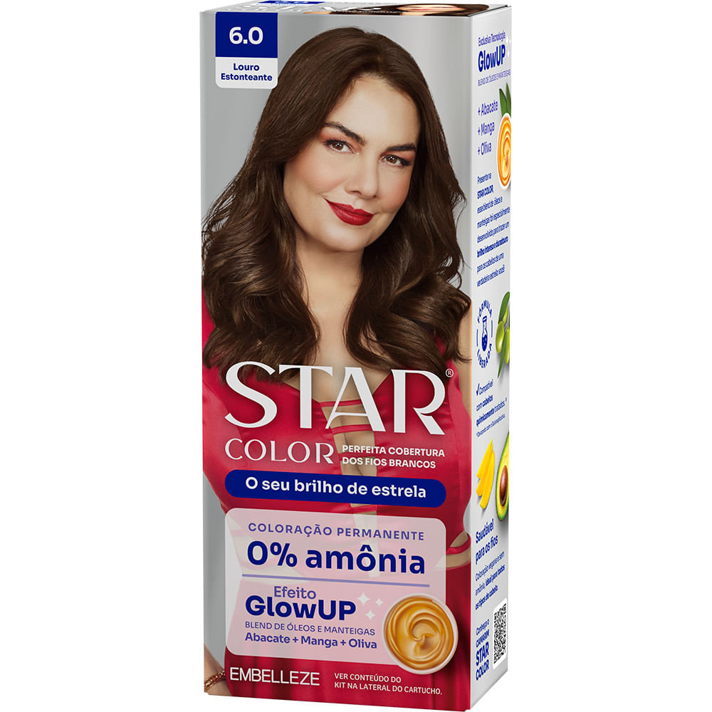 COLORACAO STAR COLOR SEM AMONIA 6.0 LOURO ESTONTEANTE