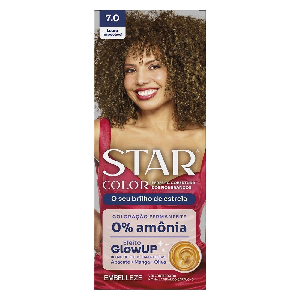 COLORACAO STAR COLOR SEM AMONIA 7.0 LOURO IMPECAVEL