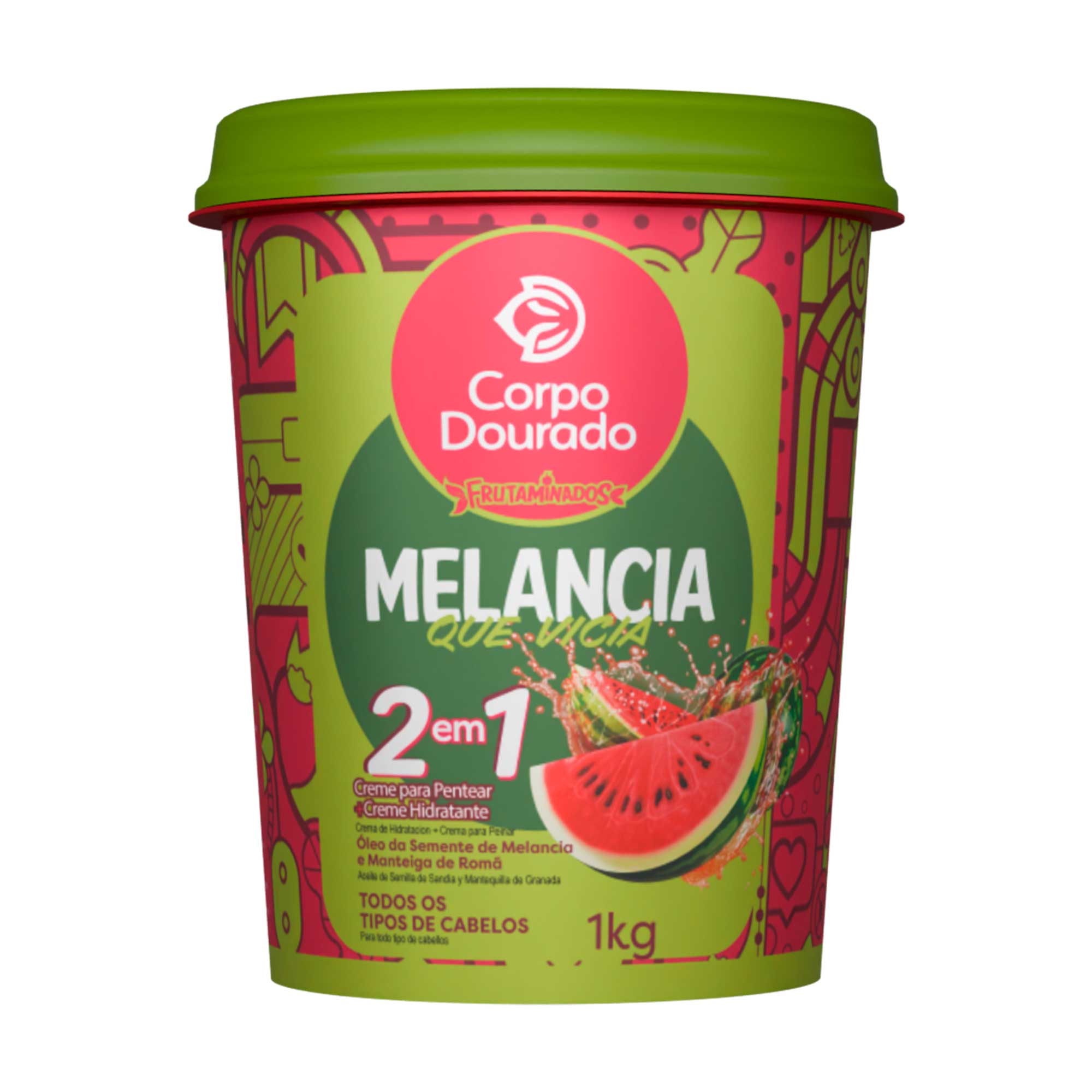 MASCARA CORPO DOURADO REGARV 1KG MELANCIA QUE VICIA