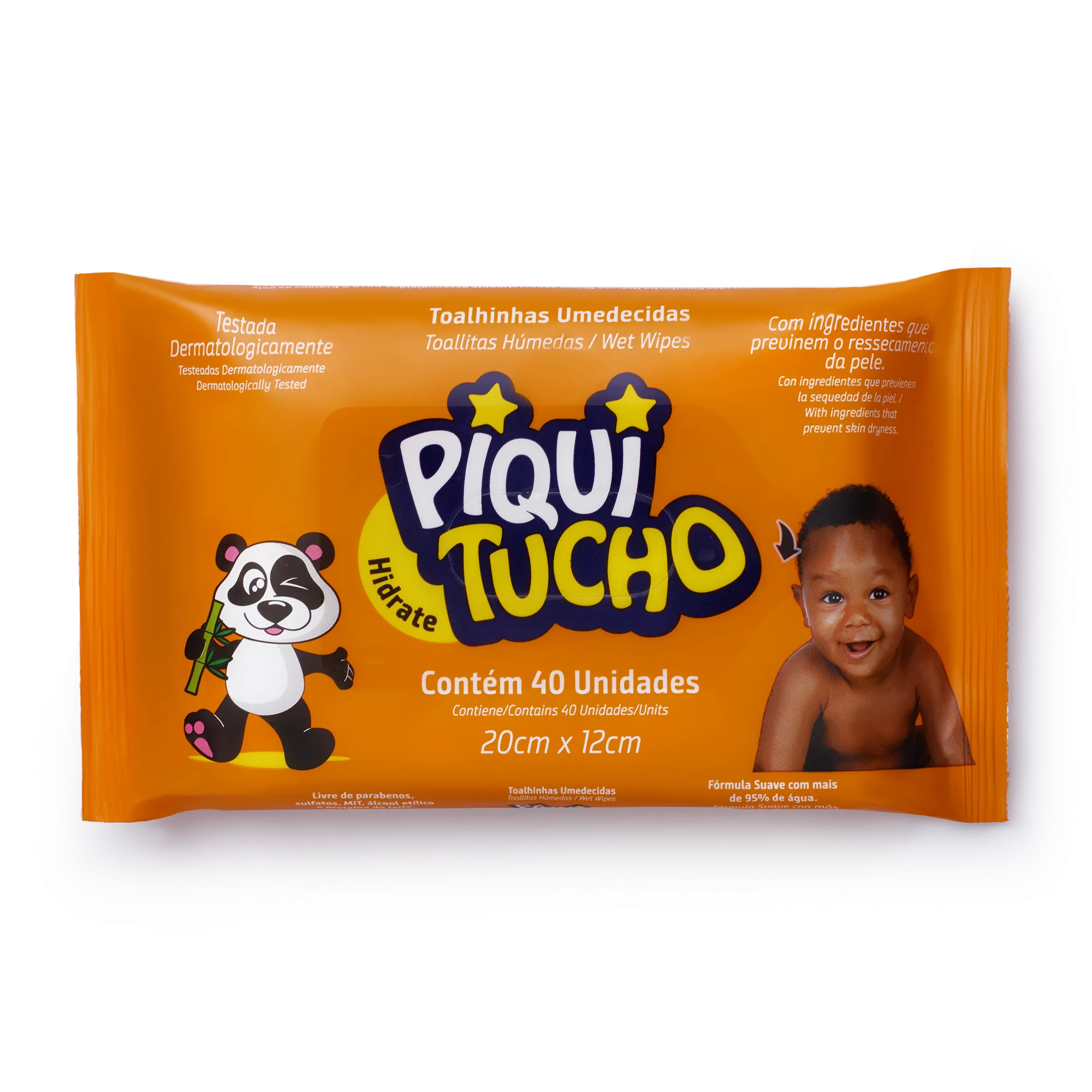 TOALHA UMEDECIDA PIQUITUCHO C/40UN HIDRATA