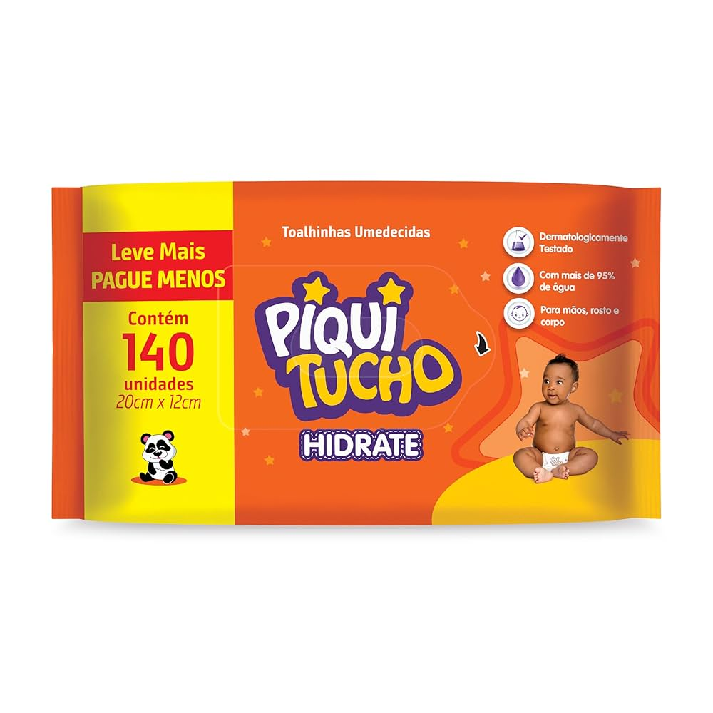 TOALHA UMEDECIDA PIQUITUCHO C/140UN HIDRATA