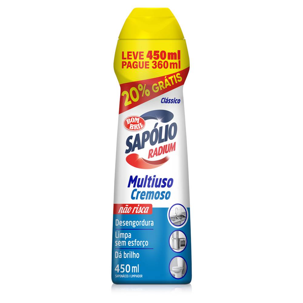 SAPOLIO RADIUM CREMOSO 450ML GRATIS 20% CLORO