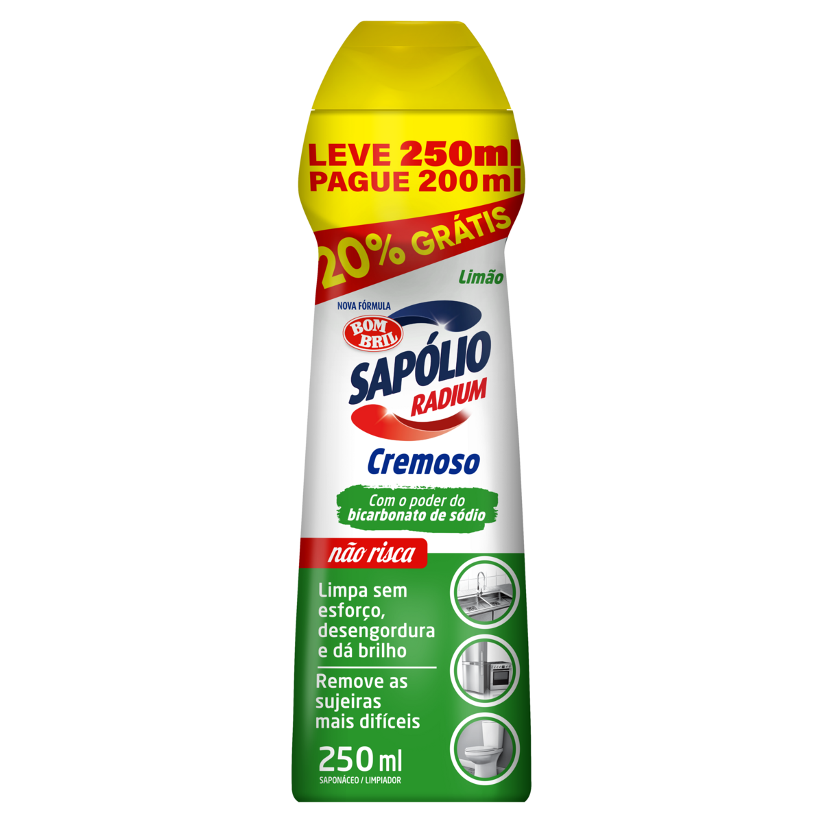 SAPOLIO RADIUM CREMOSO 250ML GRATIS 20% LIMAO