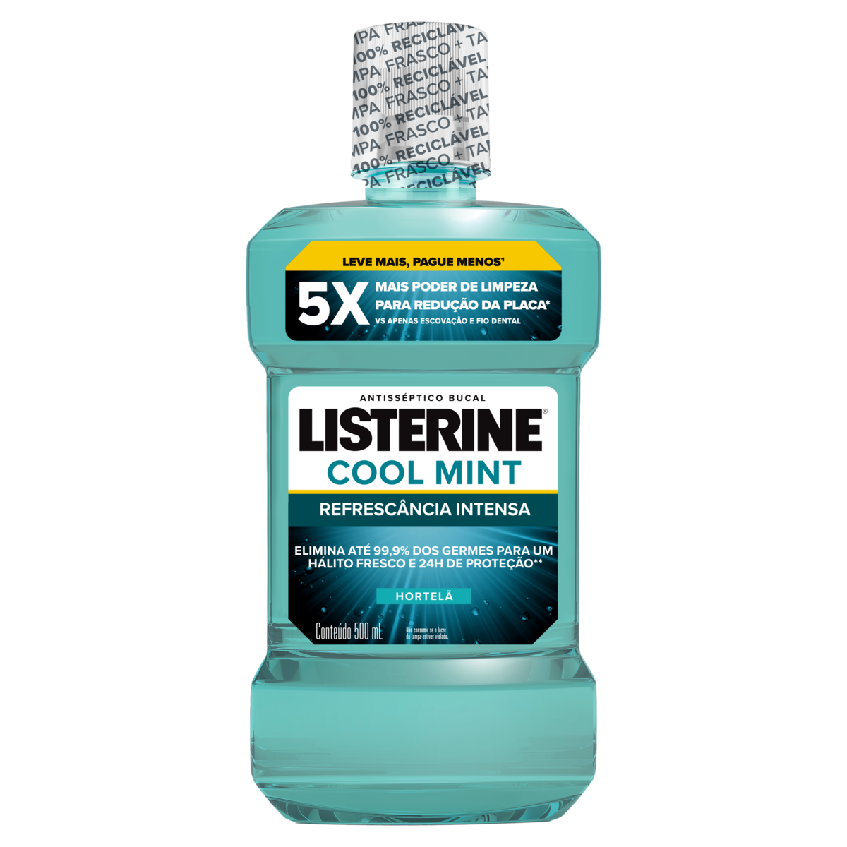 ENXAGUANTE BUCAL LISTERINE 500ML LEVE+ PAGUE- COOL MINT