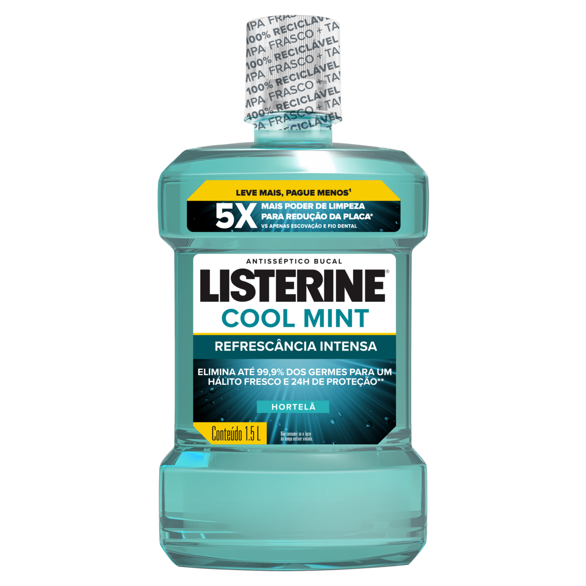 ENXAGUANTE BUCAL LISTERINE 1,5L LEVE+ PAGUE- COOL MINT