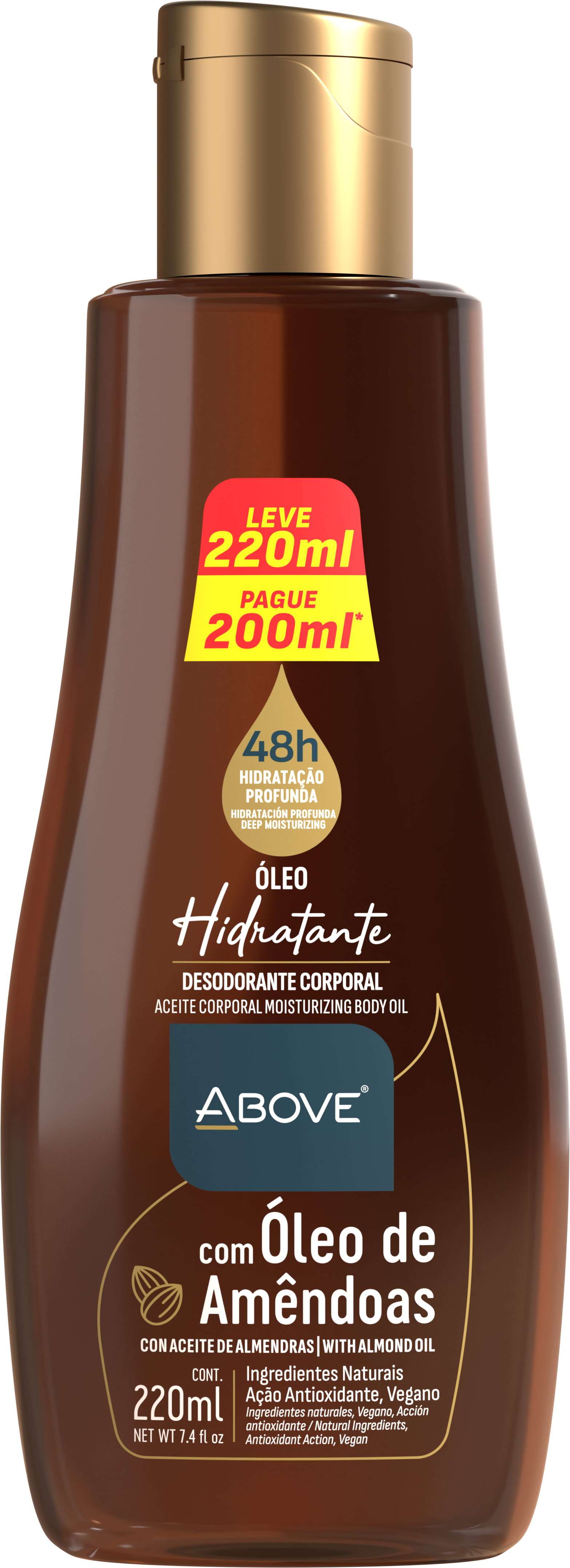 OLEO DE AMENDOAS CORPORAL ABOVE 200ML
