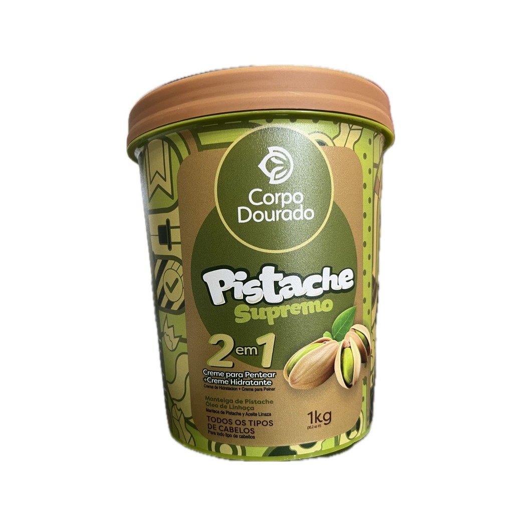 MASCARA CORPO DOURADO REGARV 1KG PISTACHE SUPREMO