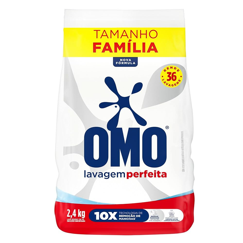 DETERGENTE EM PO OMO BAG 2,4KG LAVAGEM PERFEITA