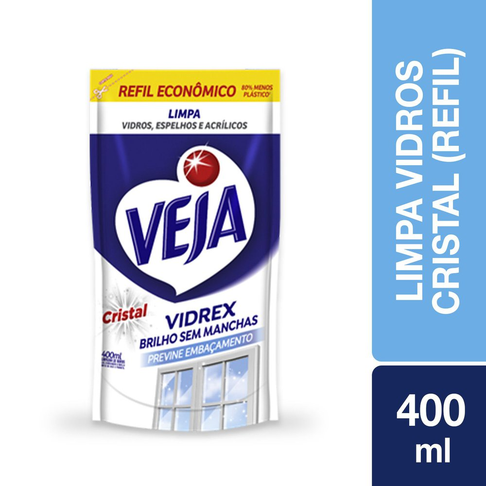 LIMPA VIDRO VIDREX REFIL 400ML CRISTAL