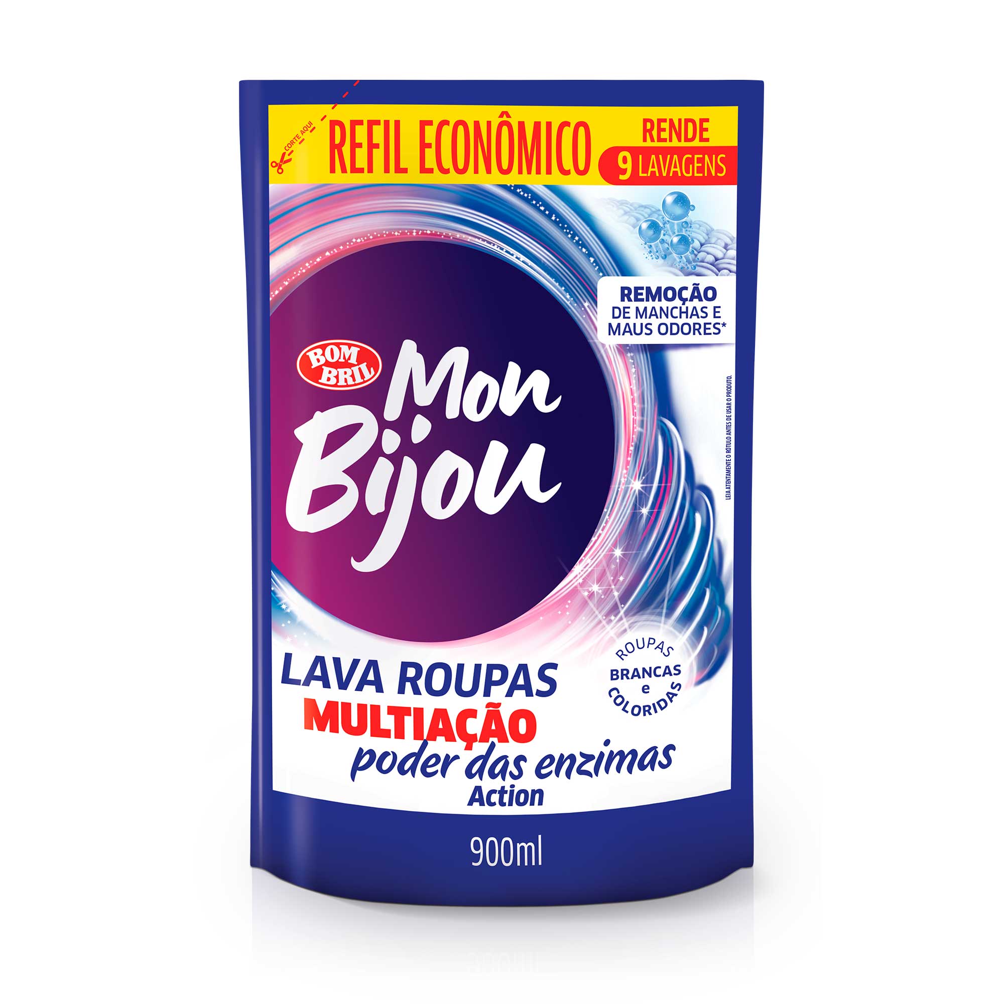 LAVA ROUPAS LIQUIDO MON BIJOU REFIL 900ML AZUL