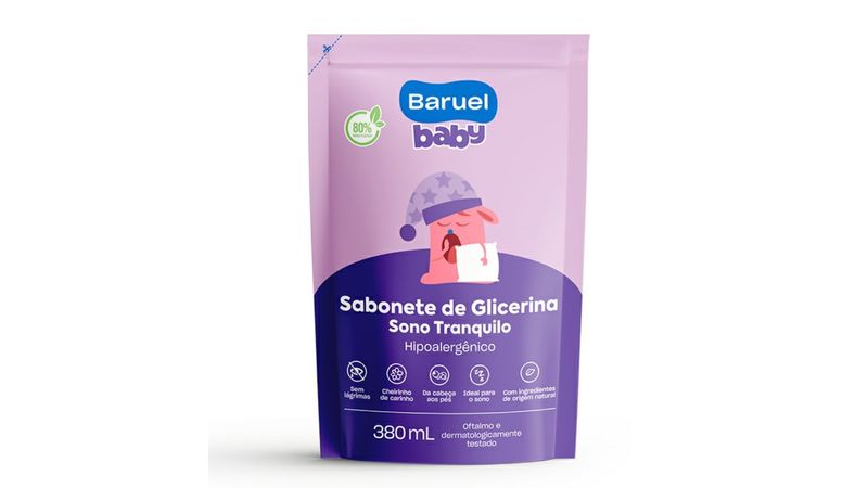 SABONETE LIQUIDO BARUEL BABY REFIL 380ML SONO TRANQUILO
