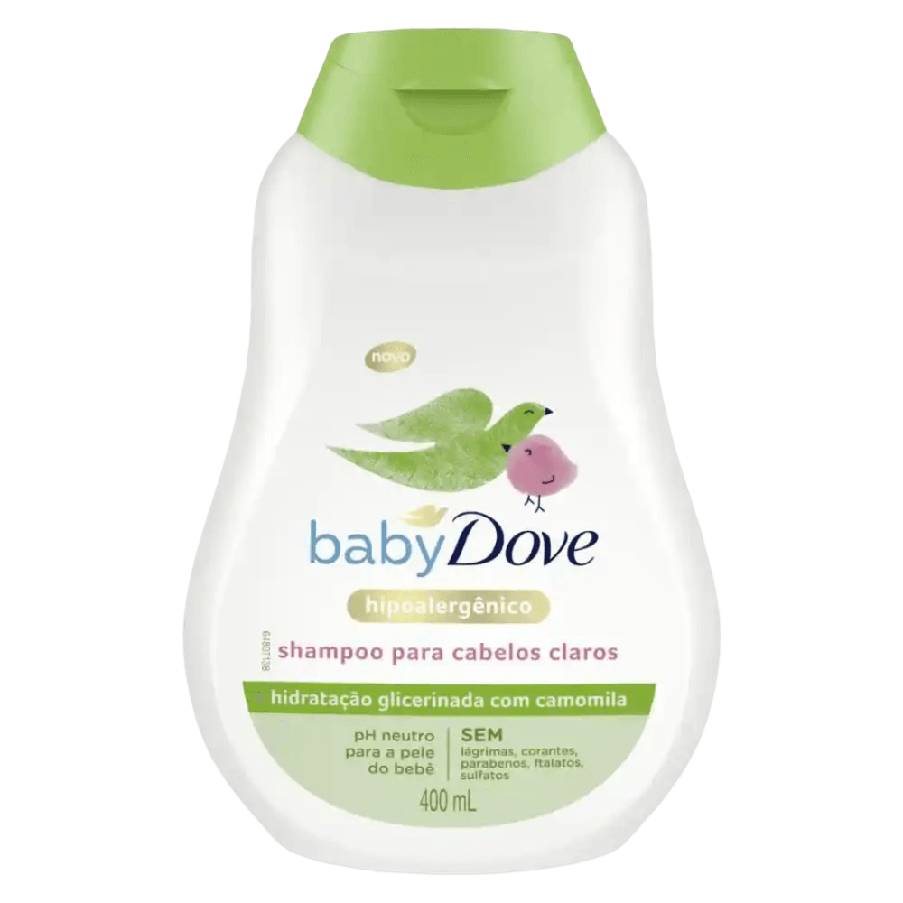 SHAMPOO DOVE BABY 400ML HIDRATACAO GLICERINADA CAMOMILA