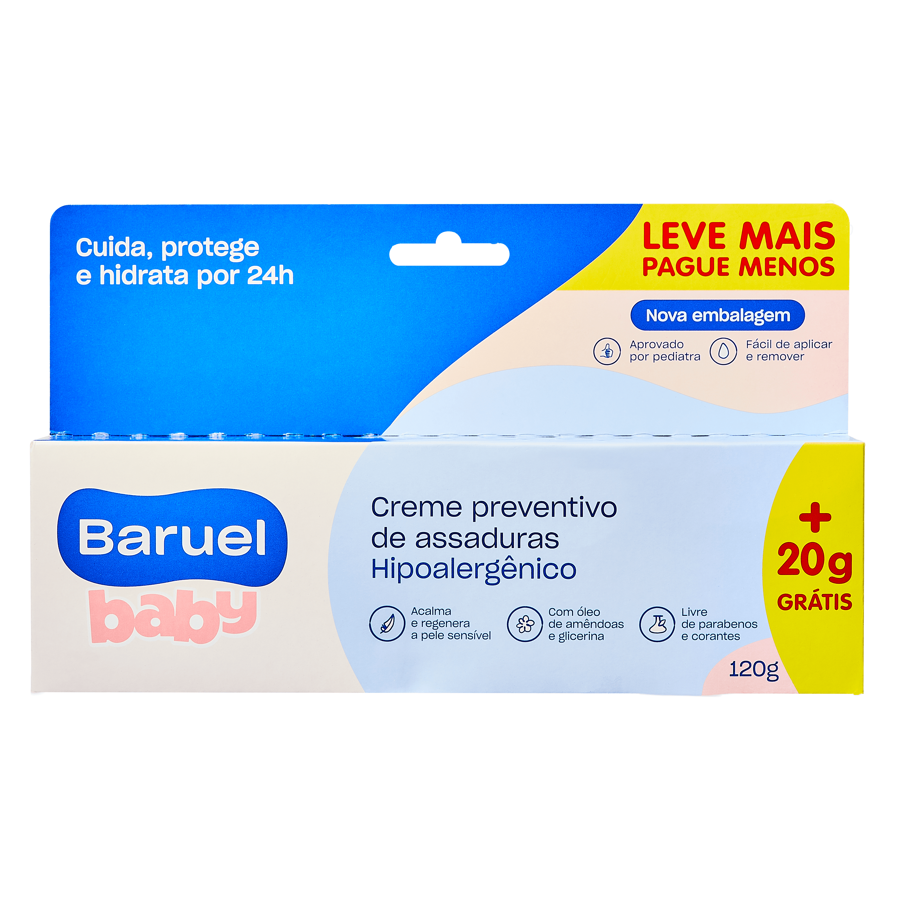CREME PARA ASSADURA BARUEL BABY LEVE 120G PAGUE 100G