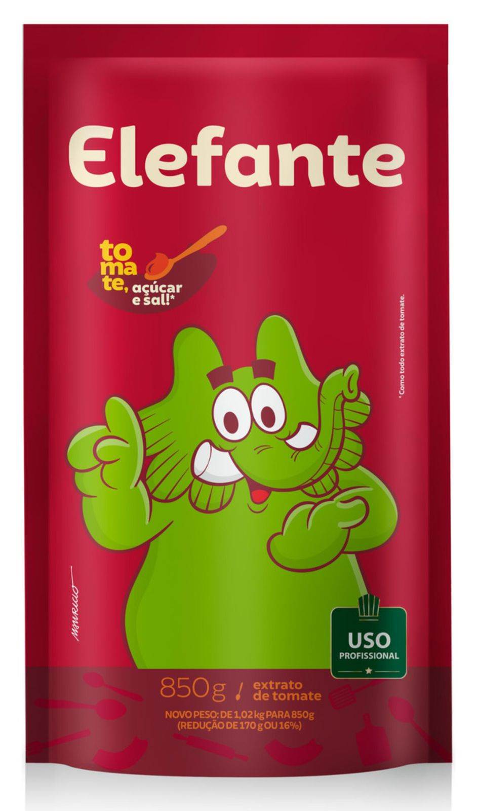 EXTRATO TOMATE ELEFANTE SACHE 850G