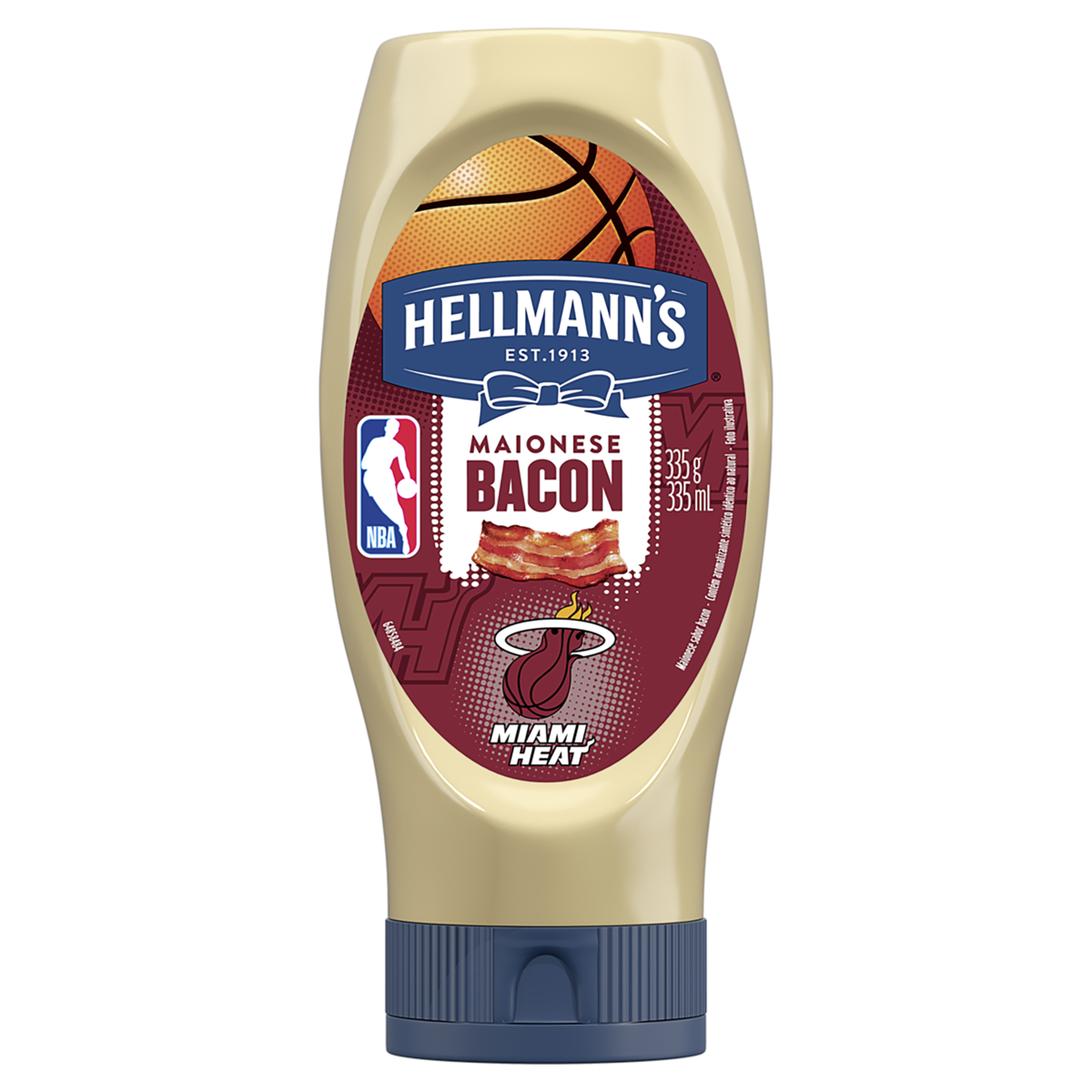 MAIONESE HELLMANNS 335G SQUEEZE. BACON