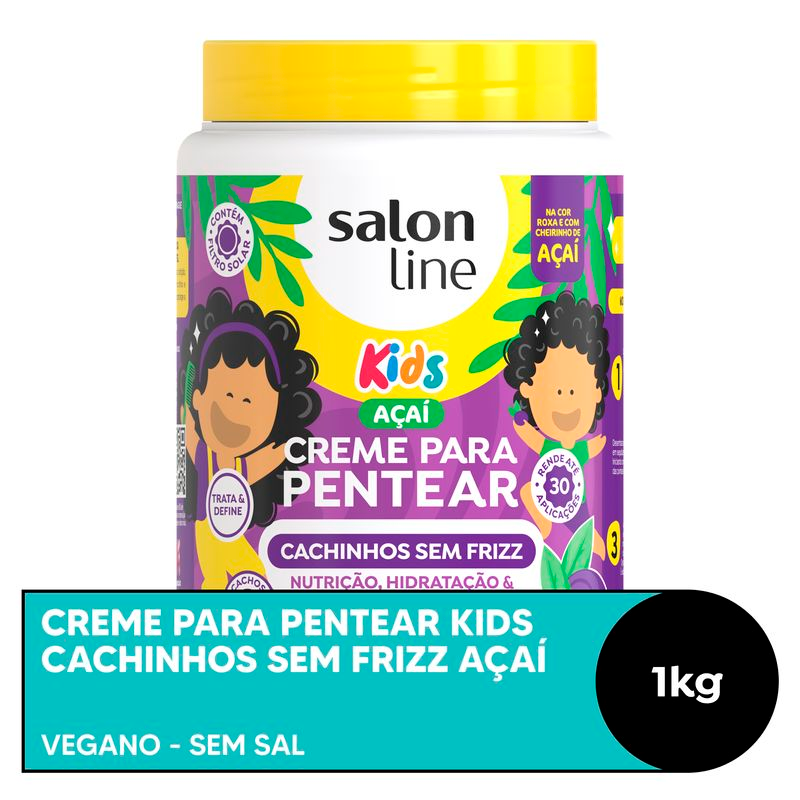CREME DE PENTEAR SALON LINE 1KG KIDS ACAI
