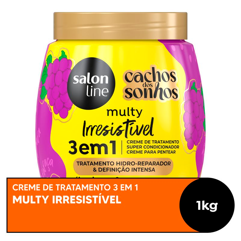 CREME DE PENTEAR SALON LINE CACHOS DOS SONHOS 1KG UVA