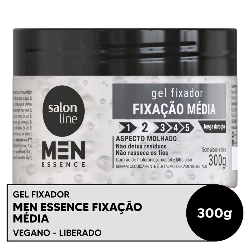 GEL FIXADOR SALON LINE MEN ESSENCE 300G MEDIA