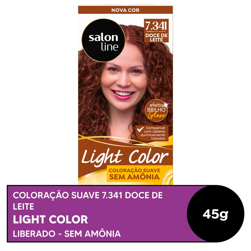 COLORACAO SALON LINE LIGHT COLOR PROF 7.341 DOCE DE LEITE