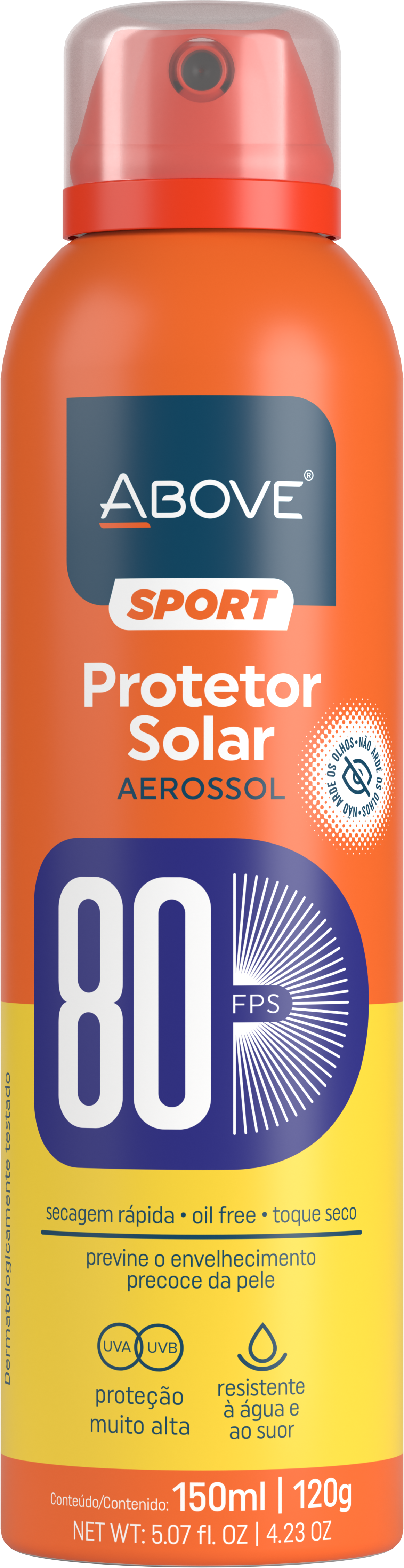 PROTETOR AEROSSOL ABOVE SPORT FPS80 150ML