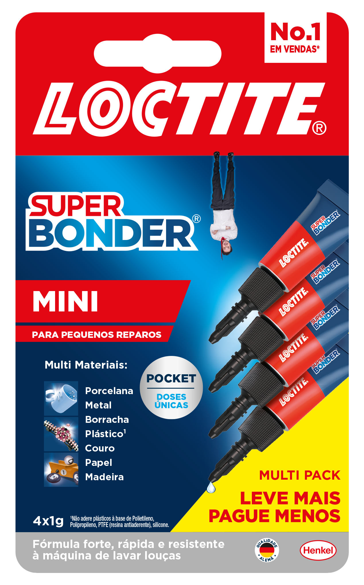 COLA SUPER BONDER MINI 1G CT-4 LEVE + PAGUE -