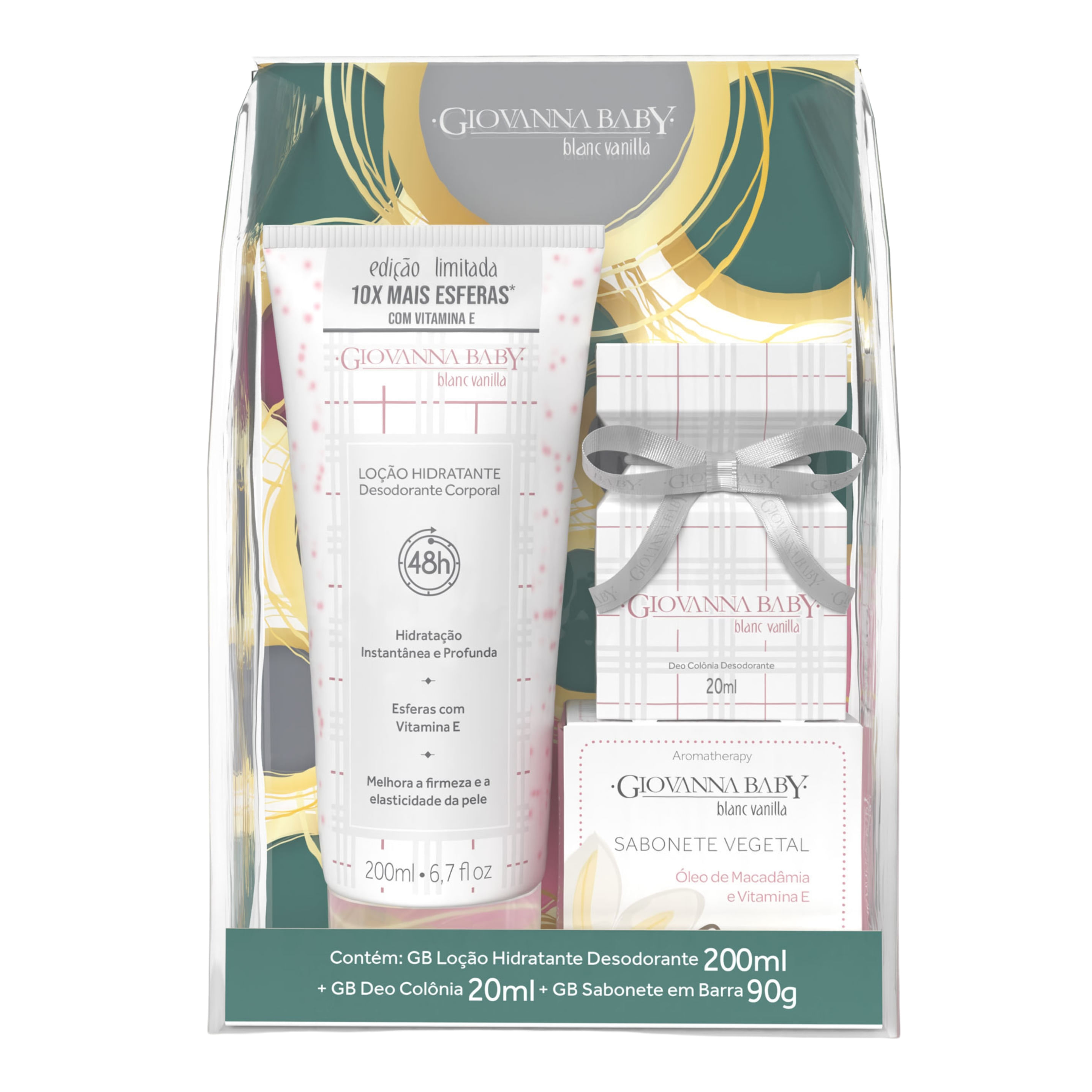 KIT GIOVANNA BABY COLONIA 20ML + LOCAO 200ML + SABONETE 90G BLANC