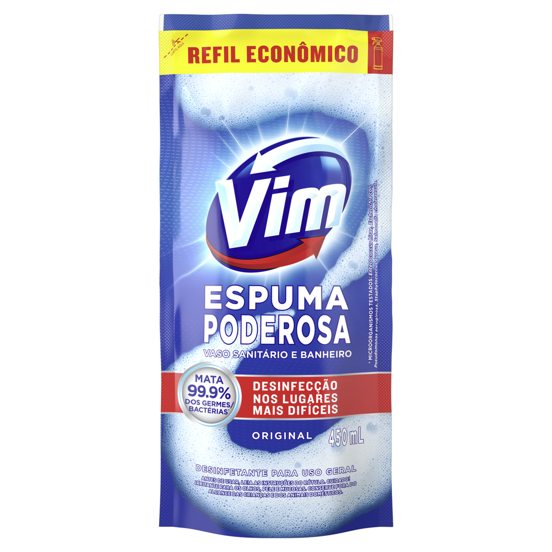 VIM ESPUMA PODEROSA REFIL 450ML ORIGINAL
