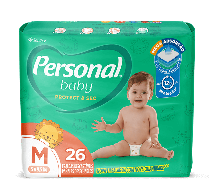FRALDA PERSONAL BABY PROTECT&SEC M COM 26 PANTS JUMBO