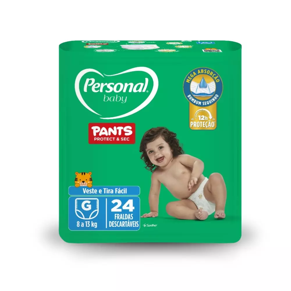 FRALDA PERSONAL BABY PROTECT&SEC G COM 24 PANTS JUMBO