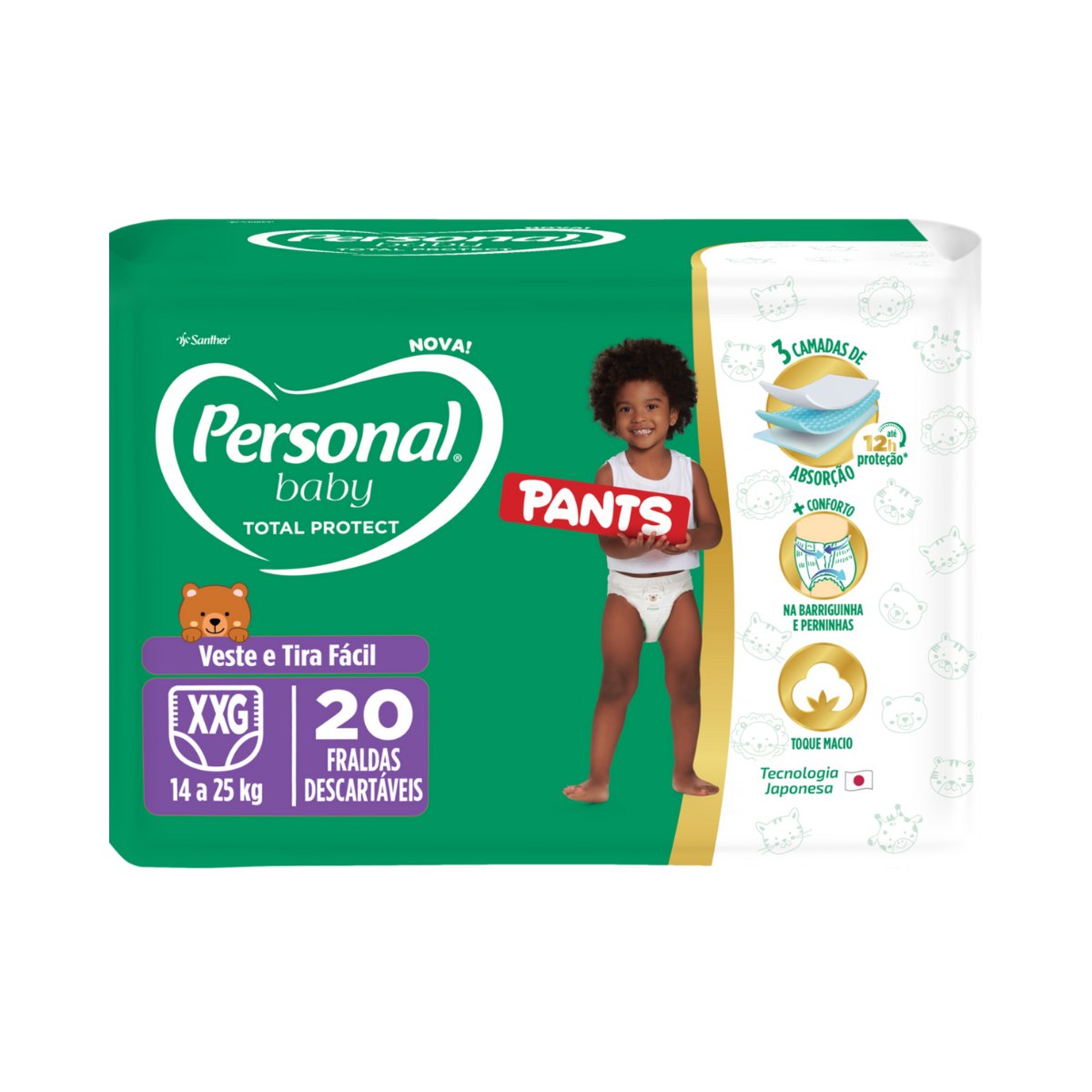 FRALDA PERSONAL BABY PROTECT&SEC XXG COM 20 PANTS JUMBO