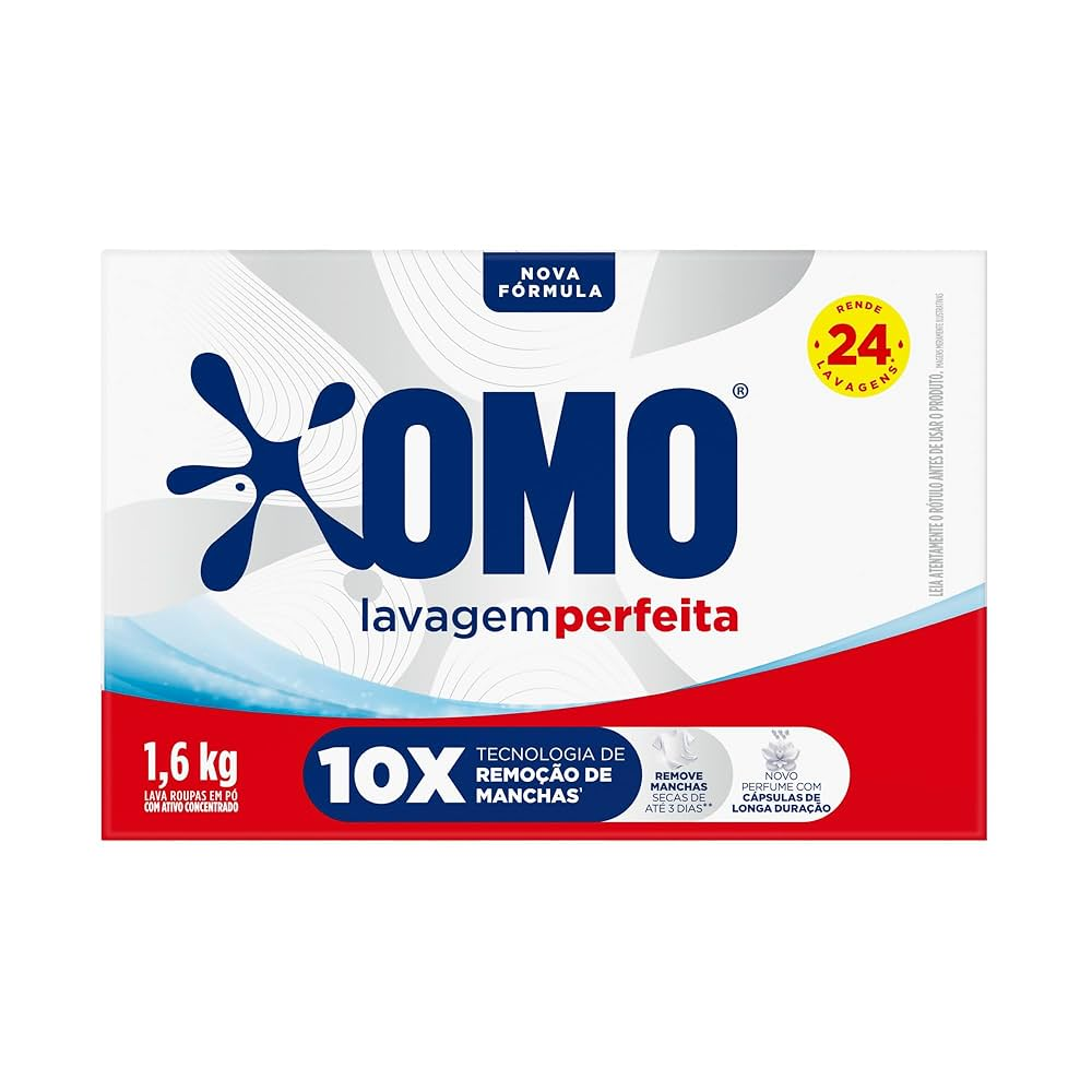 DETERGENTE EM PO OMO 1,6KG LAVAGEM PERFEITA