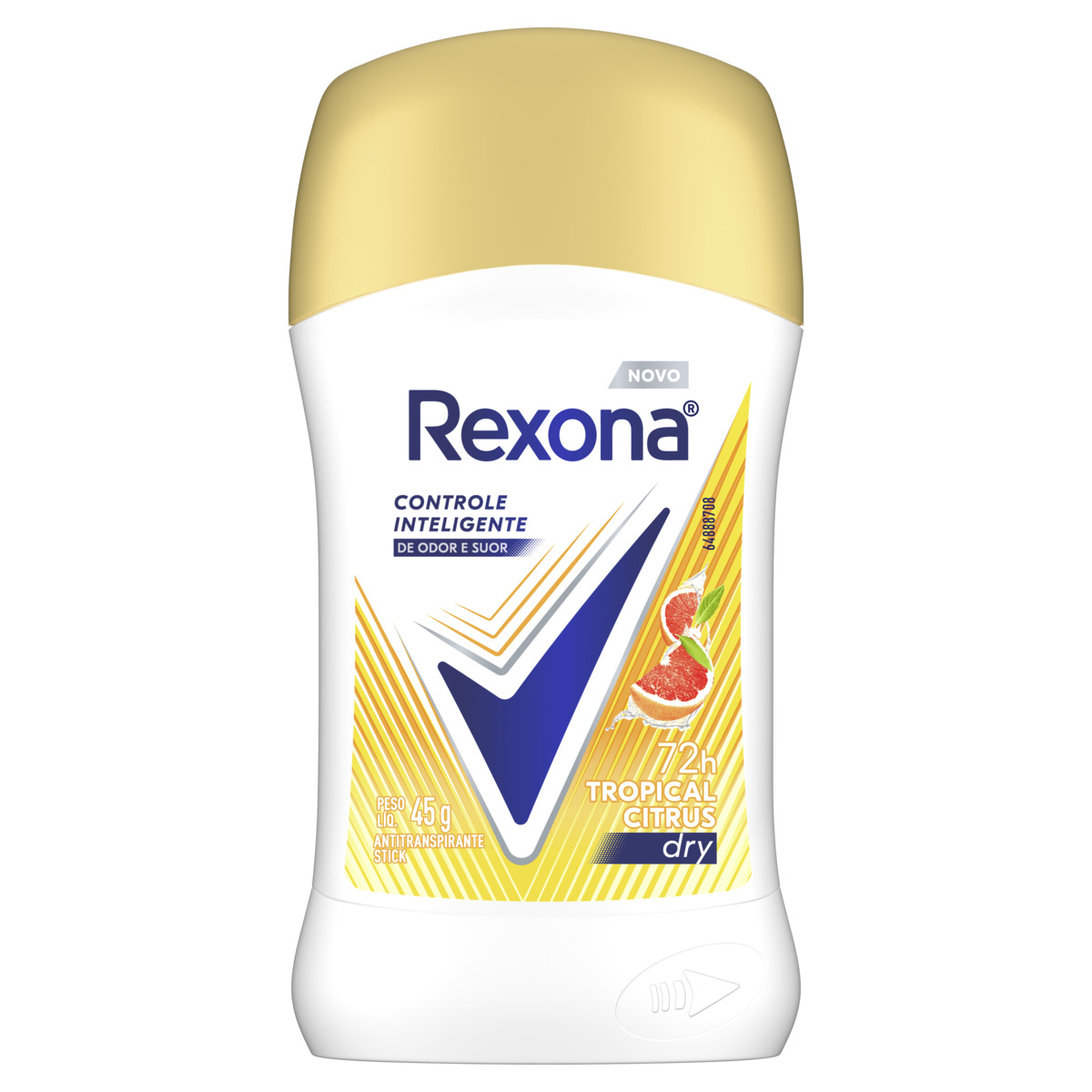 DESODORANTE EM CREME REXONA STICK 45G TROPICAL CITRUS