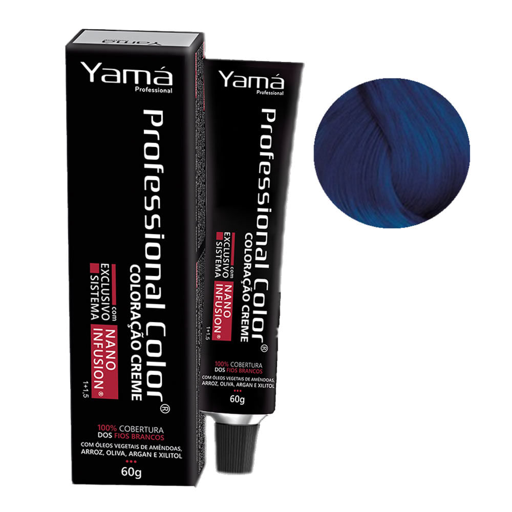COLORACAO YAMA NANO INFUSION 0.11 SEM AMONIA MIX AZUL