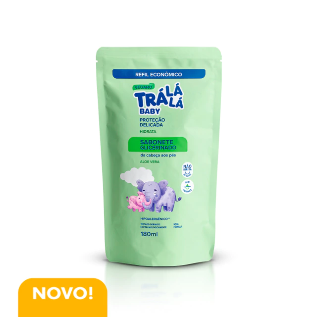 SABONETE LIQUIDO TRALALA BABY REFIL 180ML HIDRATA