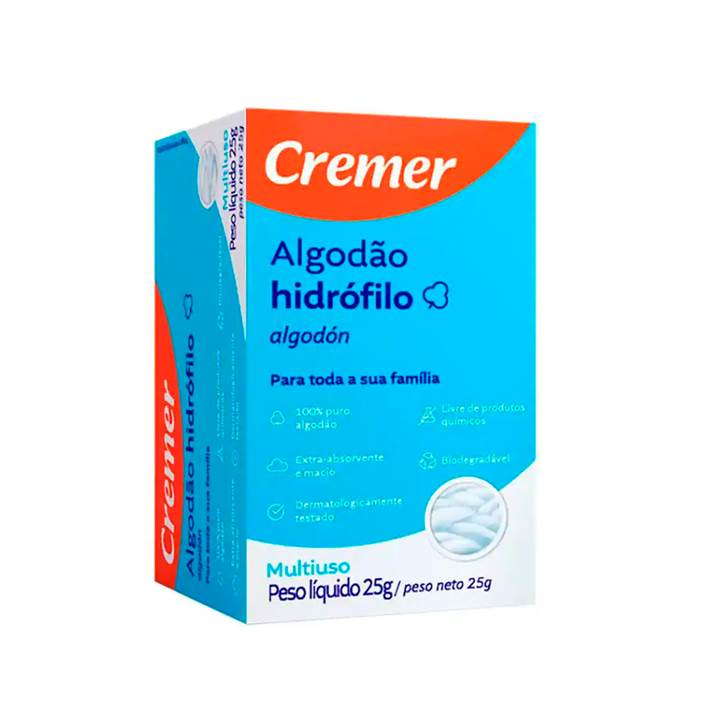 ALGODAO HIDROFILO CREMER ROLO 25G