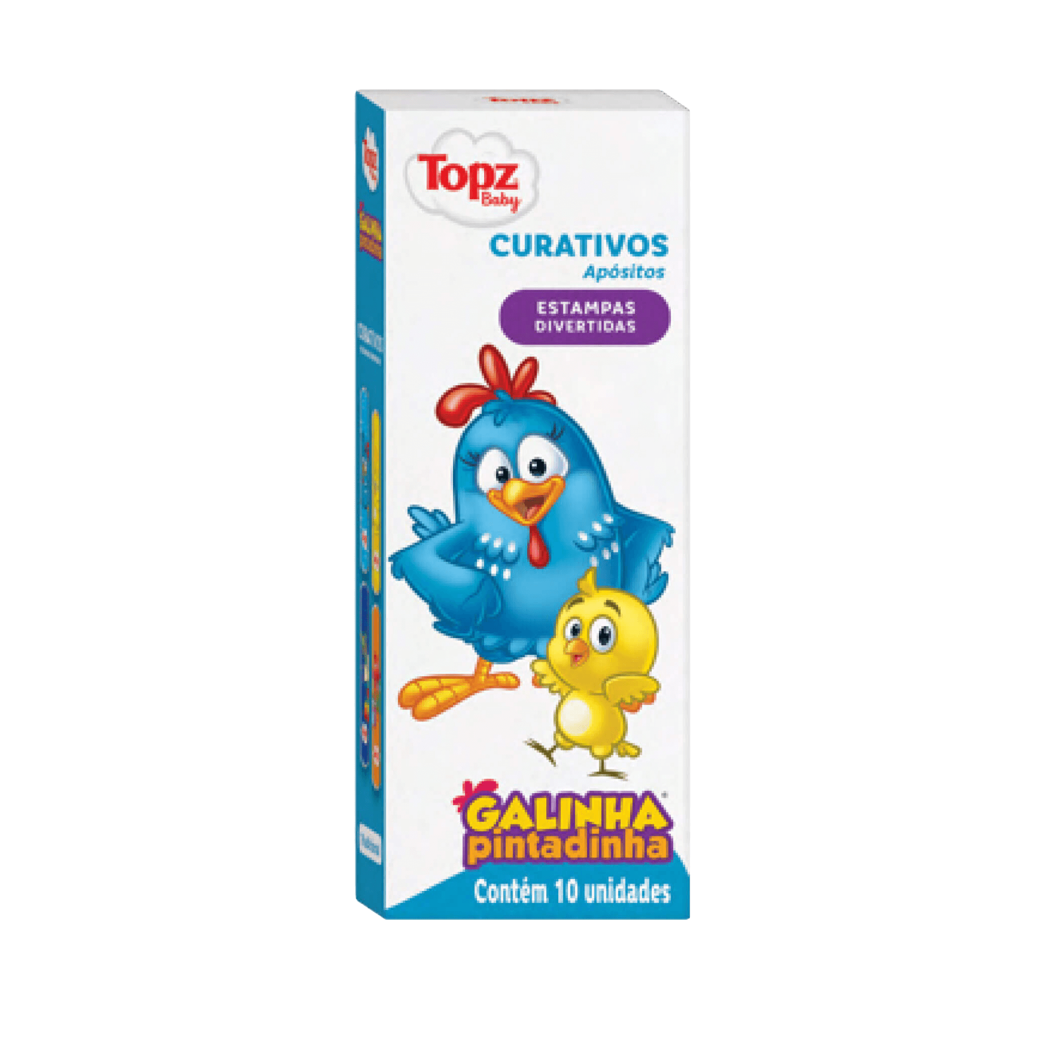 CURATIVO TOPZ BABY COM 10UN GALINHA PINTADINHA