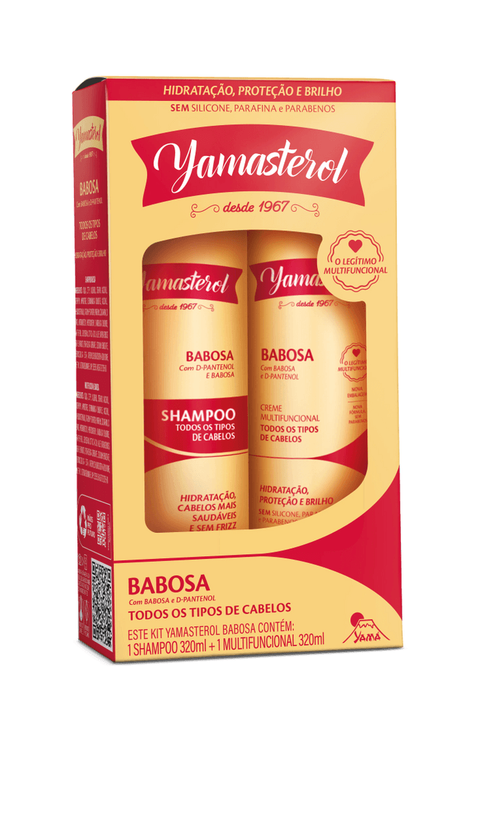 SHAMPOO + CREME MULTIFUNCINAL YAMASTEROL 200ML BABOSA