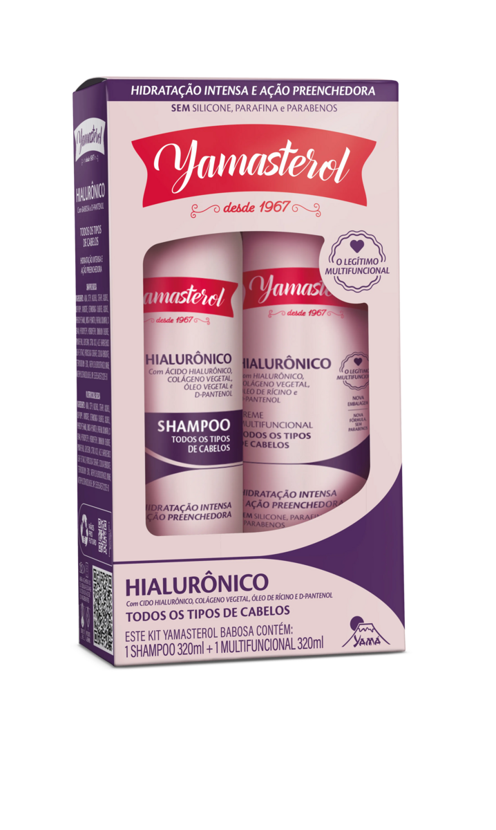 SHAMPOO + CREME MULTIFUNCINAL YAMASTEROL 200ML HIALURONICO