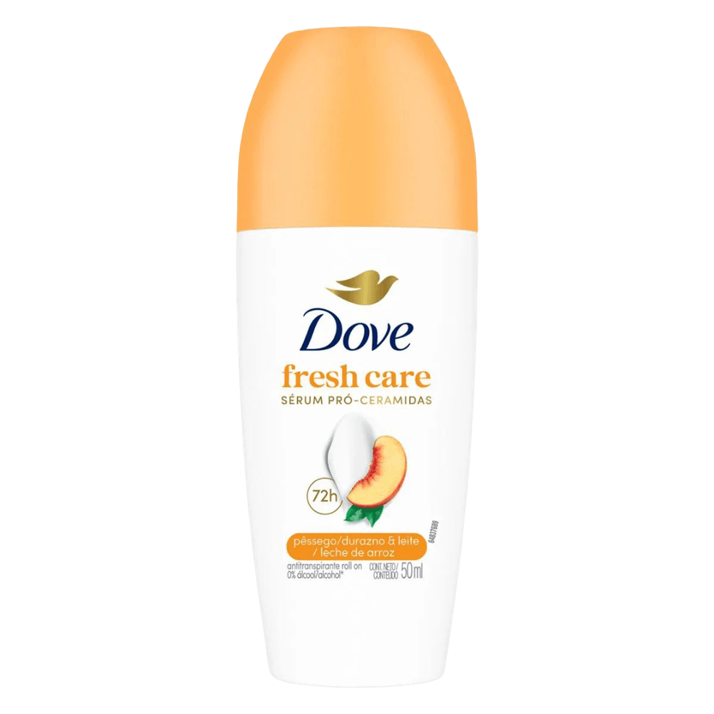 DESODORANTE ROLLON DOVE 50ML PESSEGO E LEITE DE ARROZ