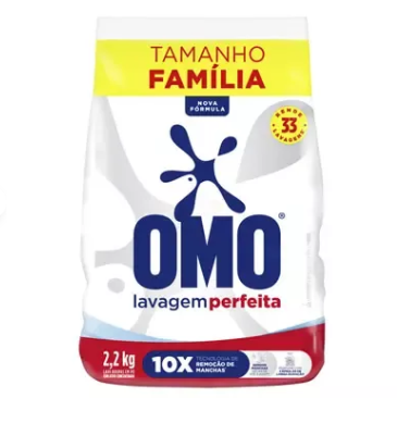 DETERGENTE EM PO OMO 2,2KG BAG LAVAGEM PERFEITA