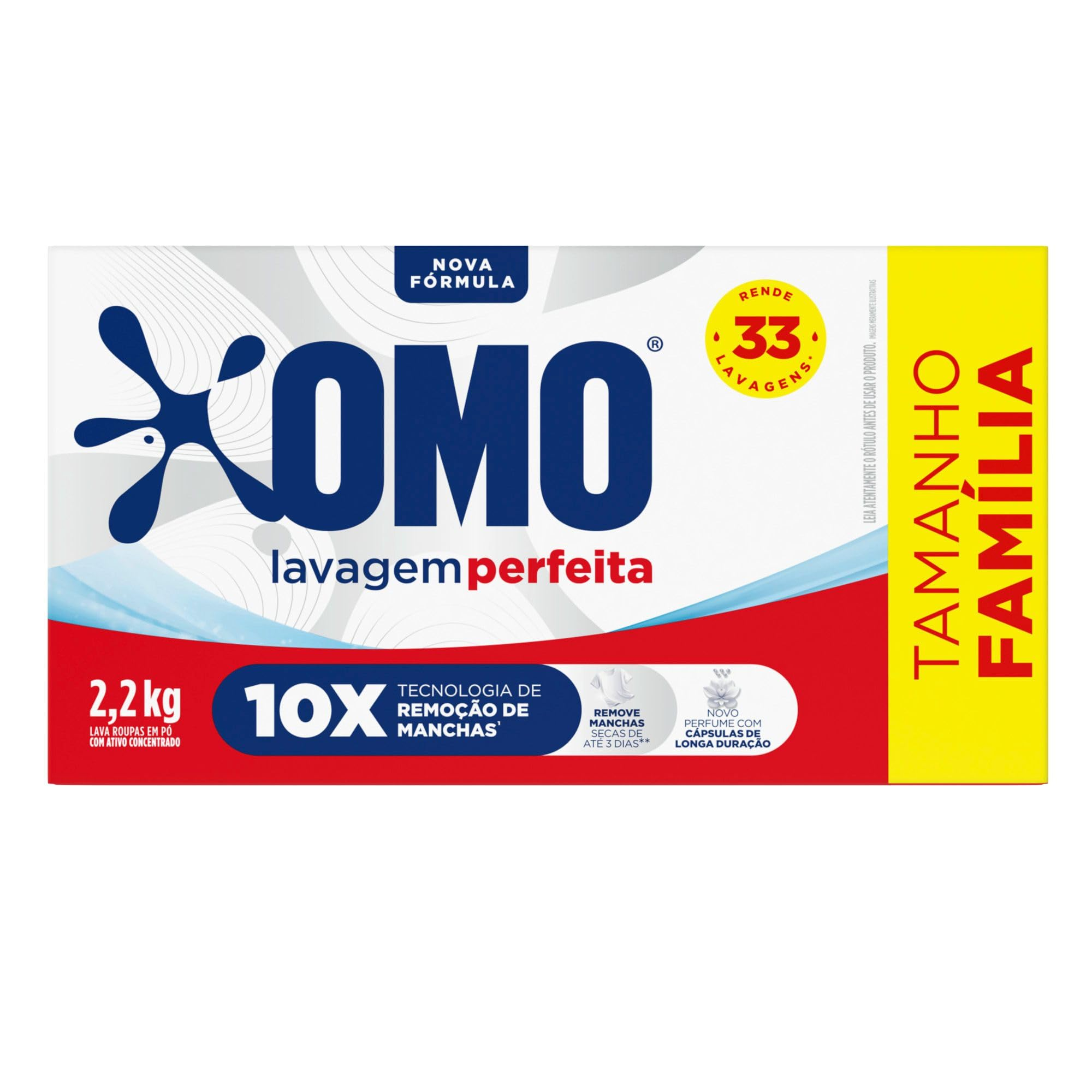 DETERGENTE EM PO OMO 2,2KG LAVAGEM PERFEITA